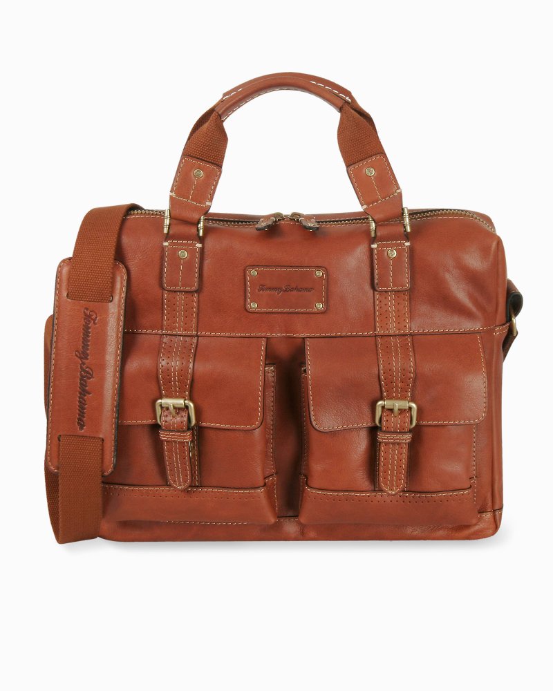 tommy bahama leather briefcase