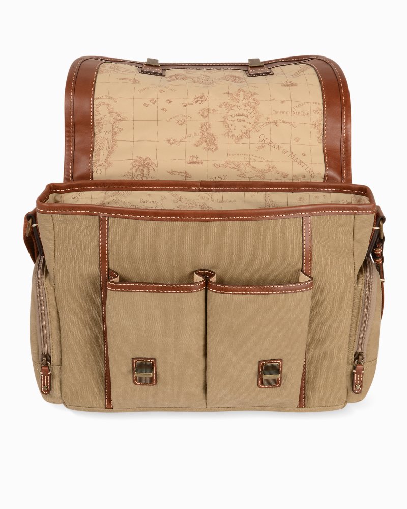 New Tommy Bahama Casbah 2024 Canvas Satchel bag