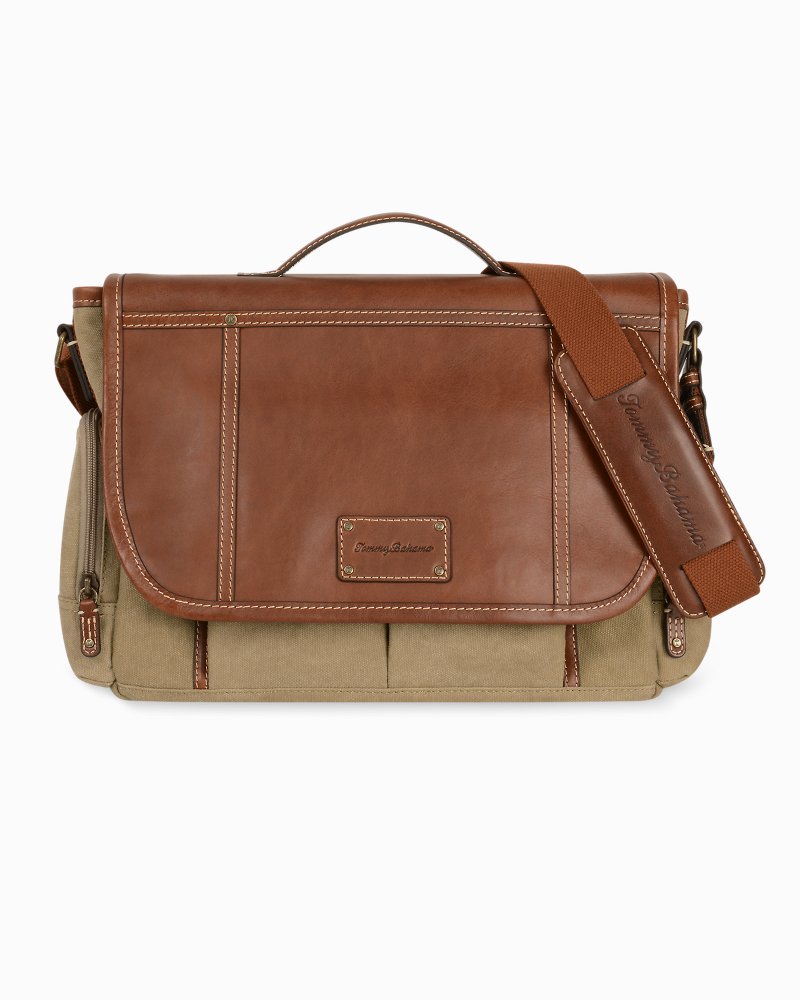 Tommy bahama store leather briefcase