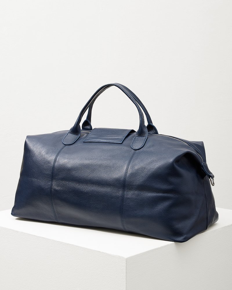 Thumbnail for Stanford Navy Leather Duffel Bag