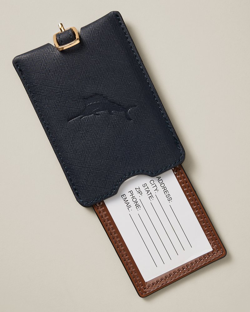 Navy Marlin Luggage Tag