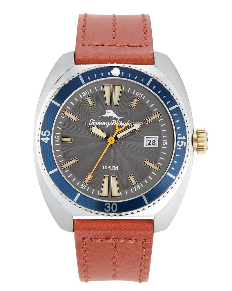 tommy bahama silicone diver watch