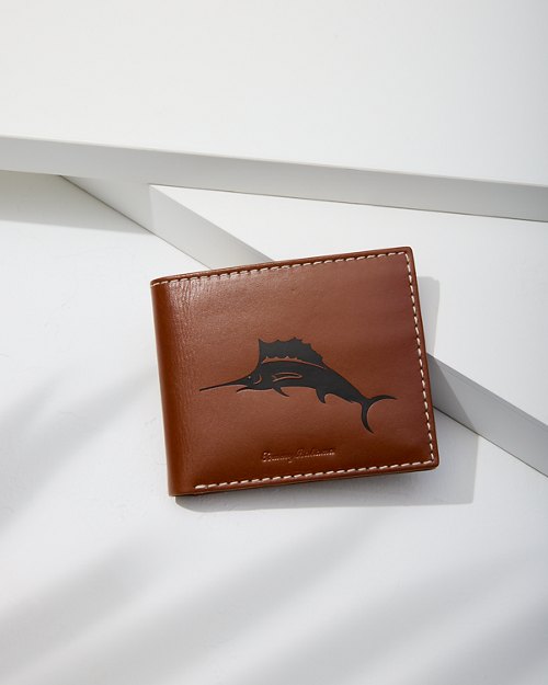 Embossed Marlin Slimfold Wallet