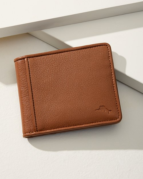 Pebbled Leather Slimfold Wallet