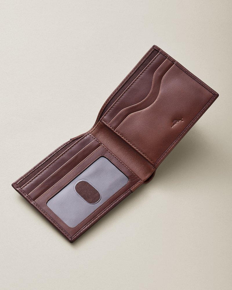 Woven Leather Slimfold Wallet