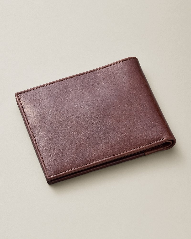 Thumbnail for Woven Leather Slimfold Wallet