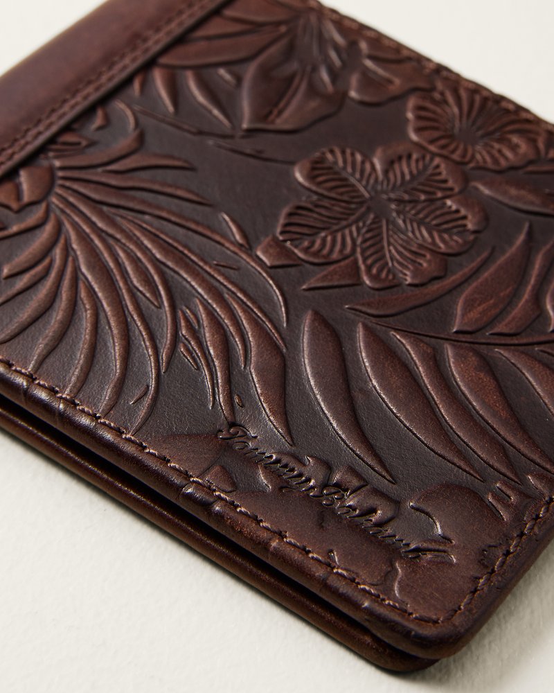 Embossed Bifold Leather Wallet