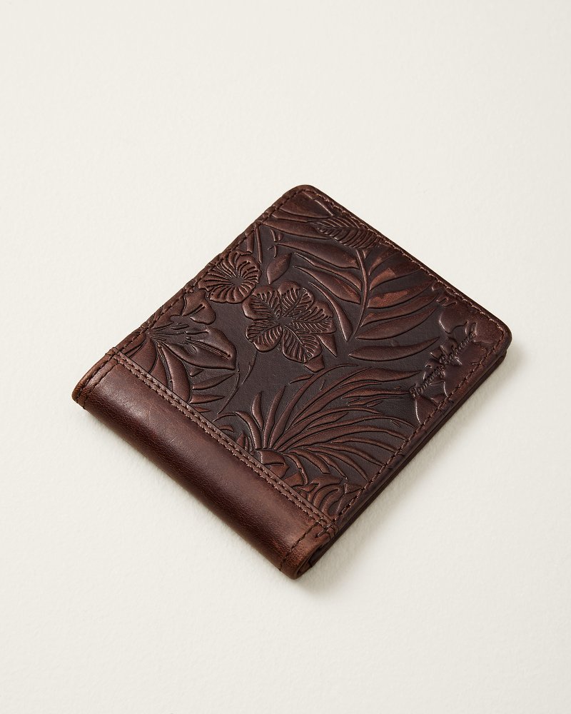 Embossed Bifold Leather Wallet