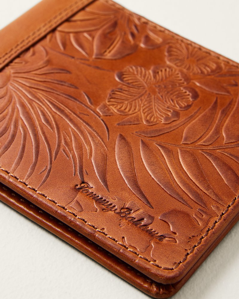Embossed Bifold Leather Wallet
