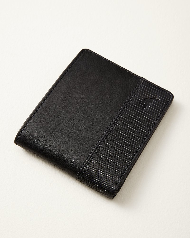 Textured Embossed Bifold Leather Wallet