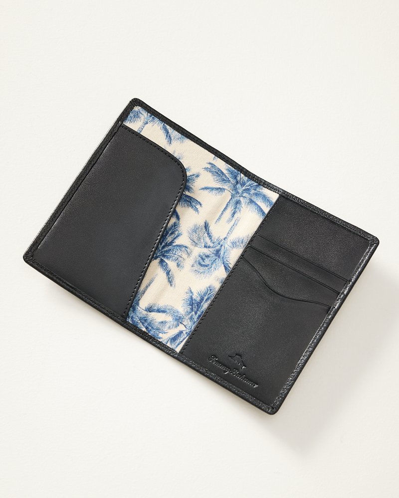 Embossed Marlin Leather Passport Case