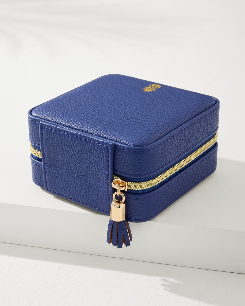 Thumbnail for Leah Navy Travel Jewelry Case