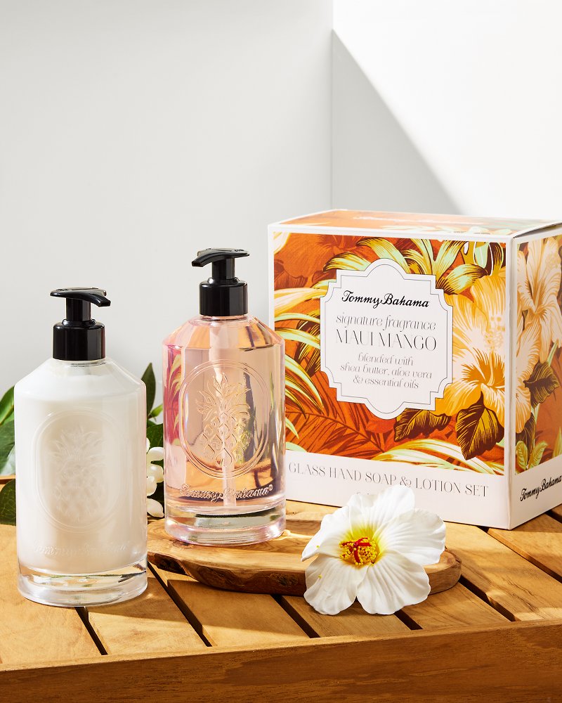 Maui Mango Glass Hand Soap & Lotion Set