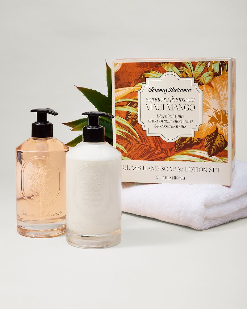 Maui Mango Glass Hand Soap & Lotion Set