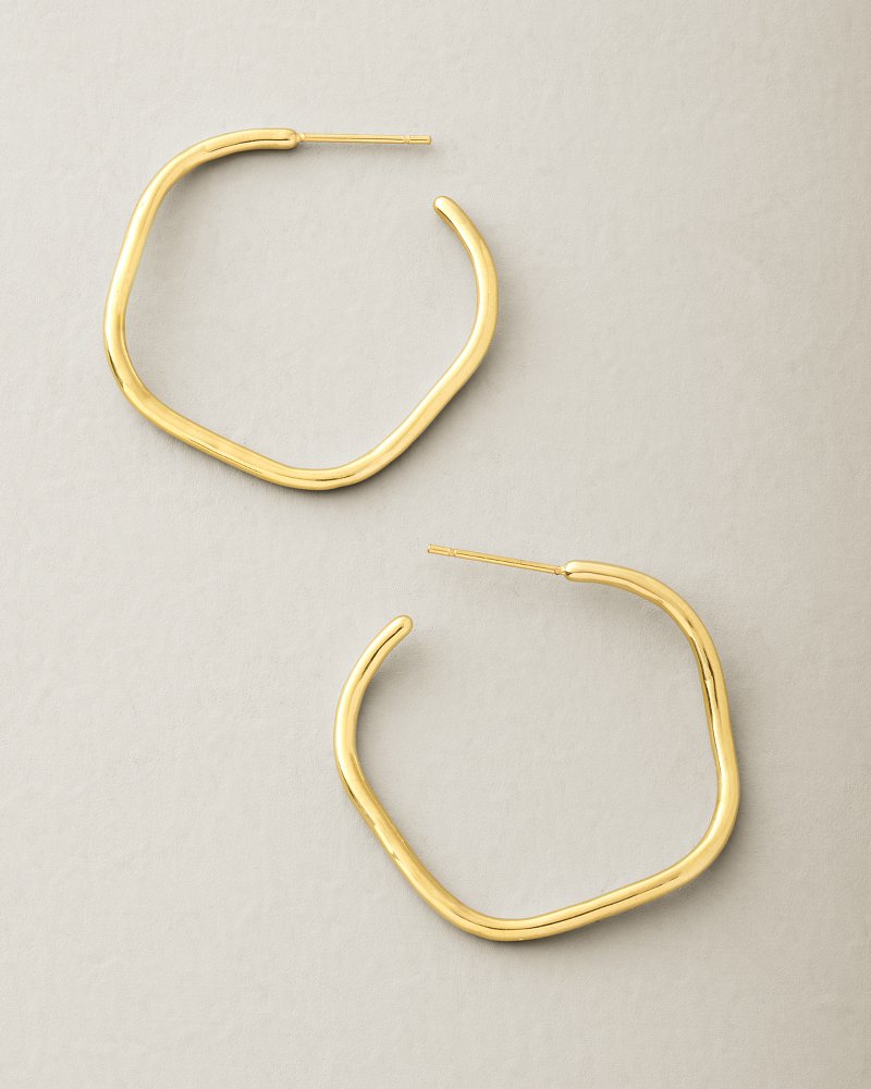 Splash Collection Ripple Wave Hoop Earrings