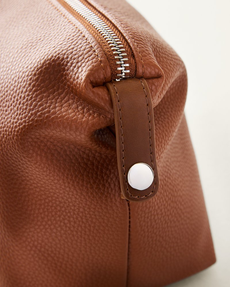 Thumbnail for Brown Embossed Marlin Dopp Kit