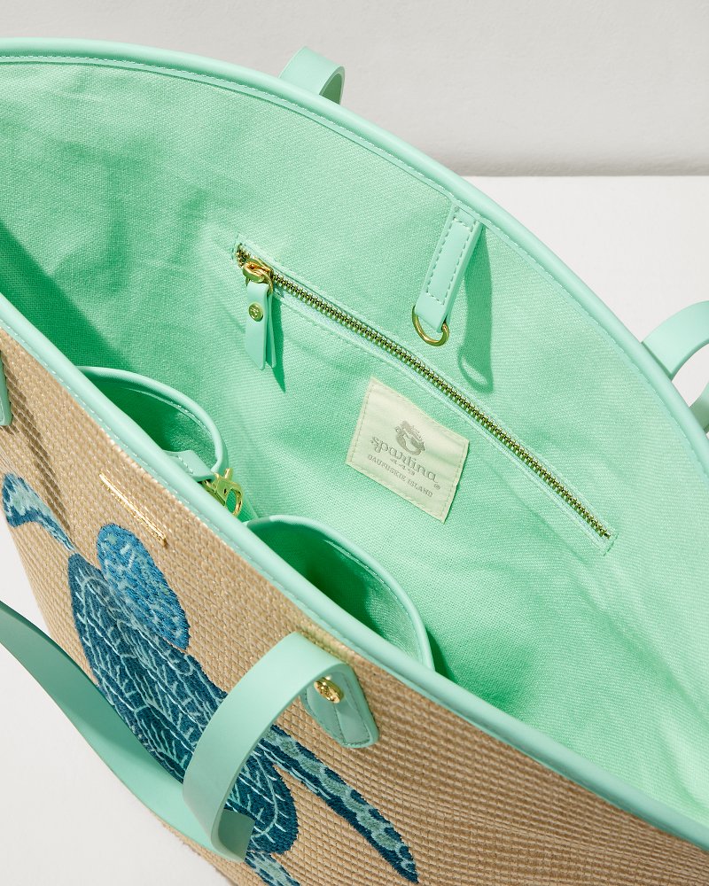 Turtle Straw Beach Tote