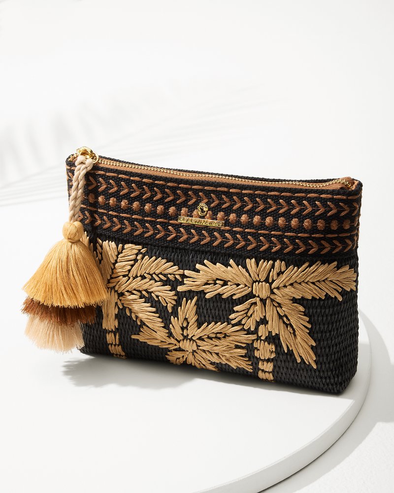 Raffia Palms Maci Wristlet