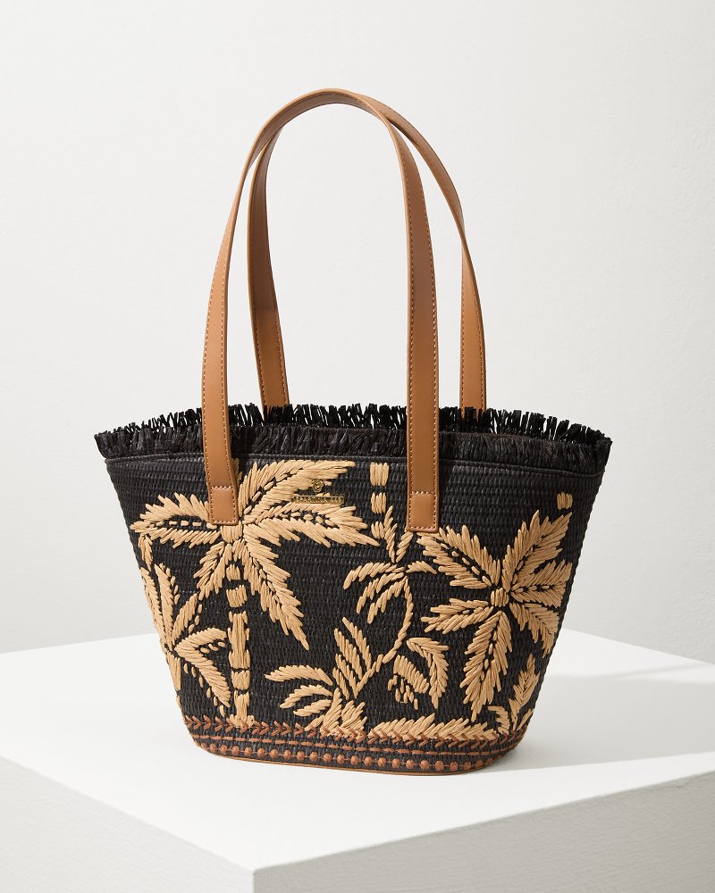 Raffia Palms Small Tote