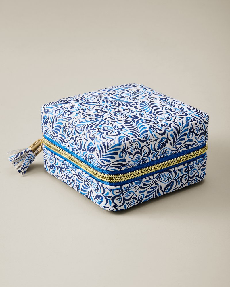 Palm Cove Square Travel Jewelry Box