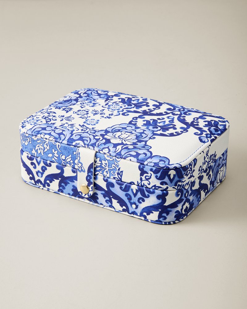 Palm Cove Rectangular Travel Jewelry Box