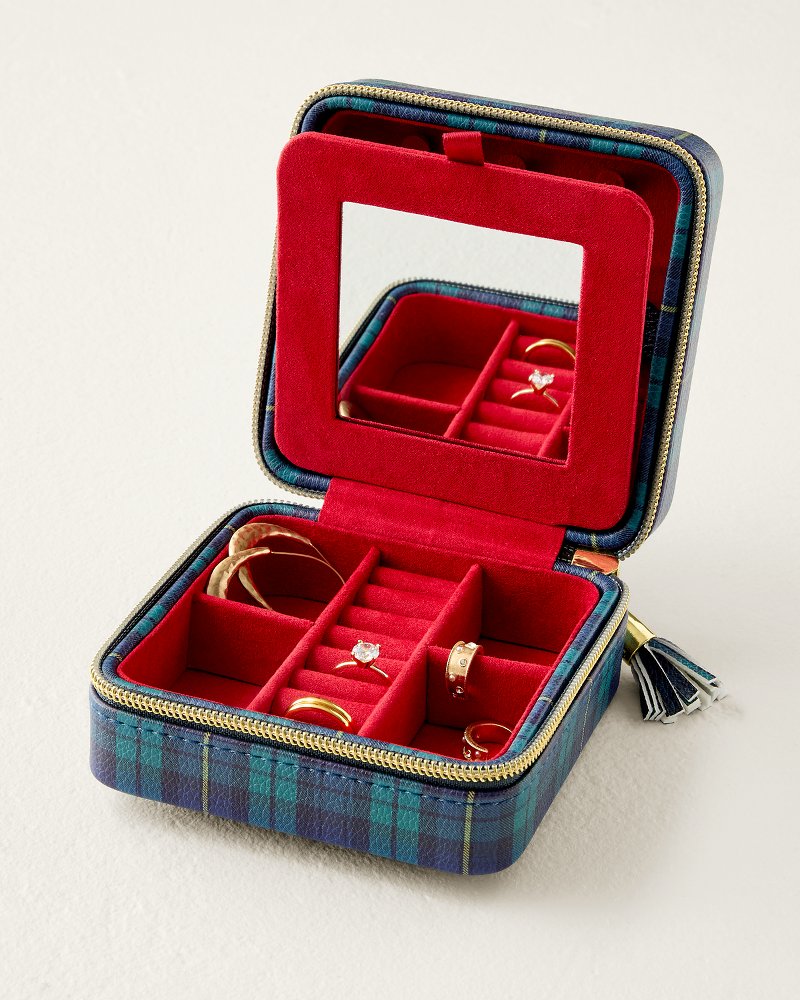 Plaid Travel Square Jewelry Box