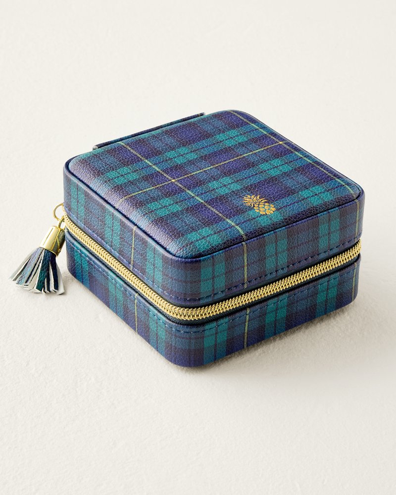 Plaid Travel Square Jewelry Box