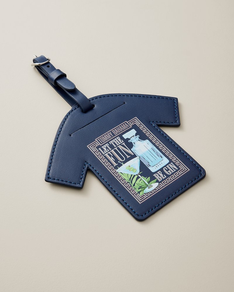 Let the Fun Be-Gin Camp Shirt Luggage Tag
