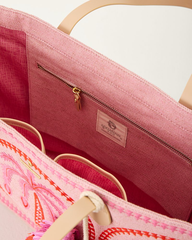 Pink Palms Fiesta Tote