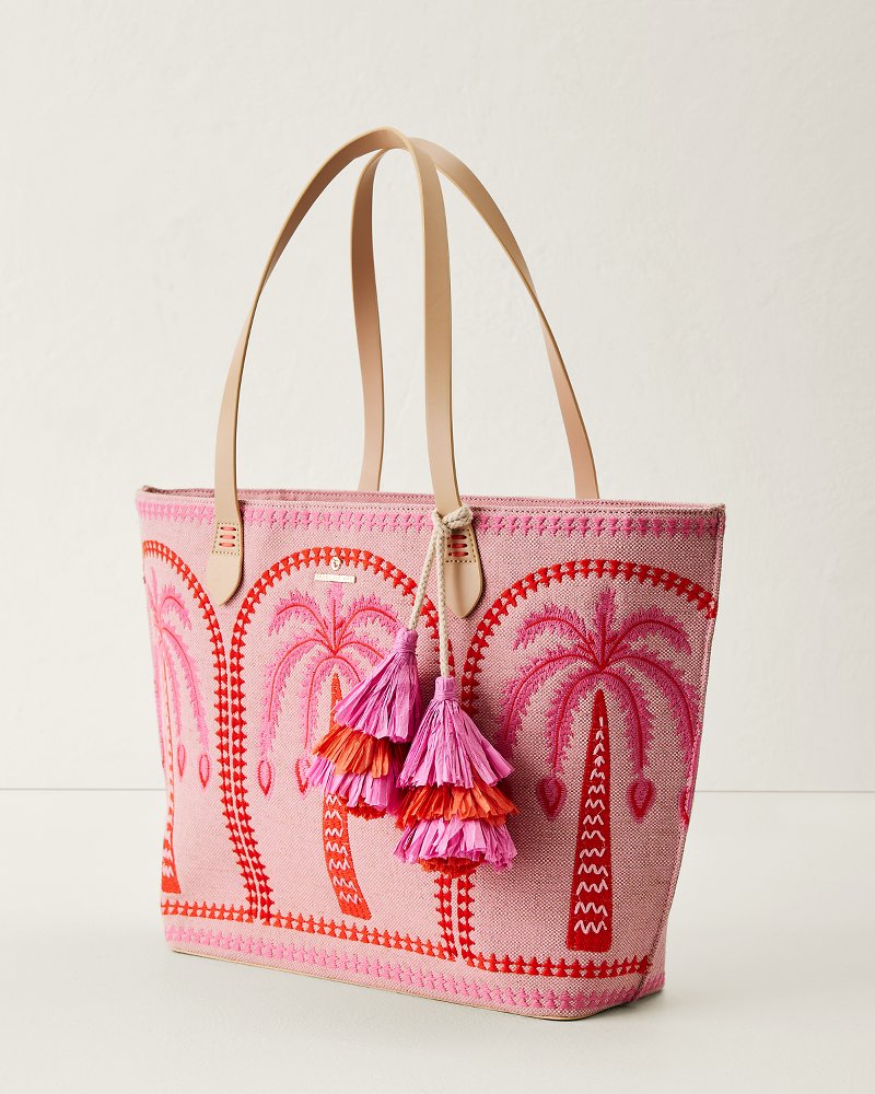 Thumbnail for Pink Palms Fiesta Tote