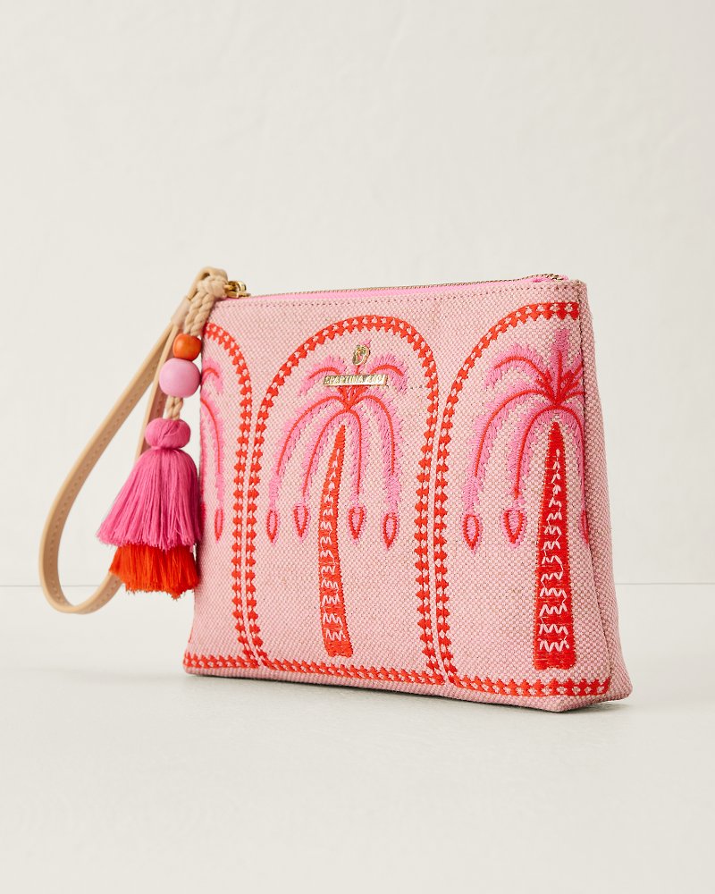 Thumbnail for Pink Palms Fiesta Wristlet