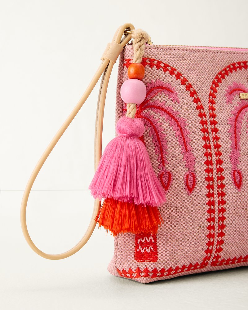 Thumbnail for Pink Palms Fiesta Wristlet