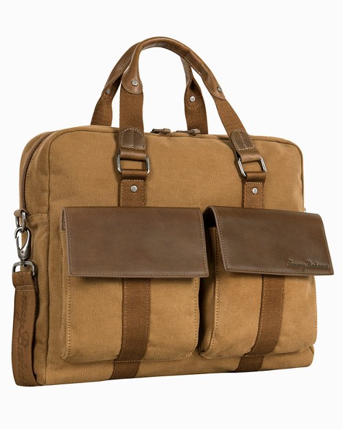 Palawan Canvas & Leather Briefcase