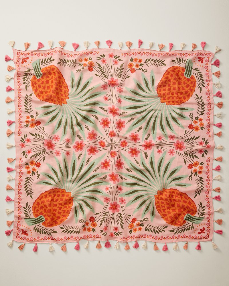 Thumbnail for Alljoy Landing Pineapple Linen-Blend Scarf
