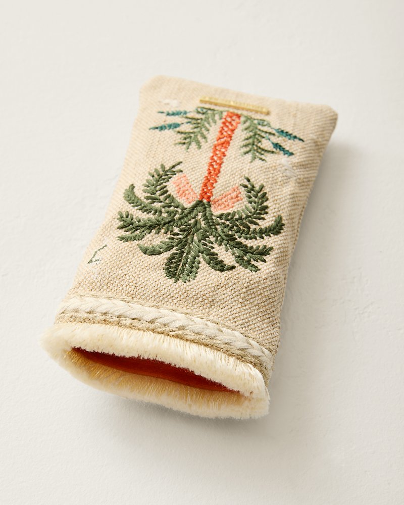 Palm Tree Embroidered Sunglasses Case