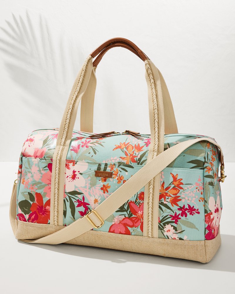 floral duffle bag