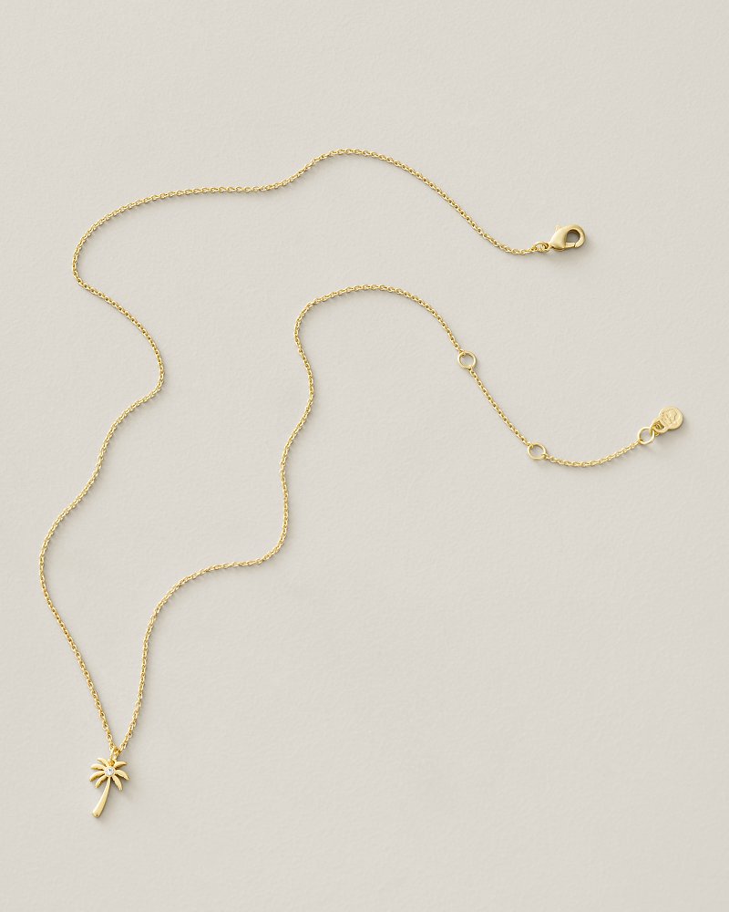Sea La Vie Palm Tree Pendant Necklace