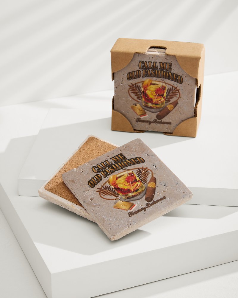 Thumbnail for Call Me Old Fashioned Travertine Coaster Set