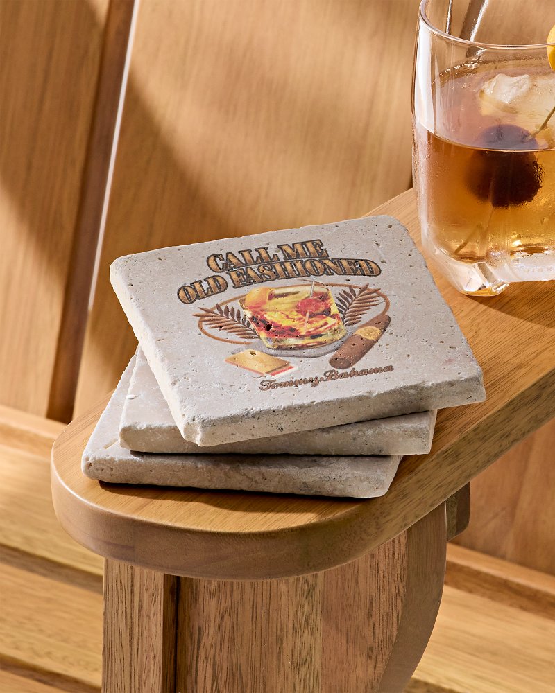 Thumbnail for Call Me Old Fashioned Travertine Coaster Set
