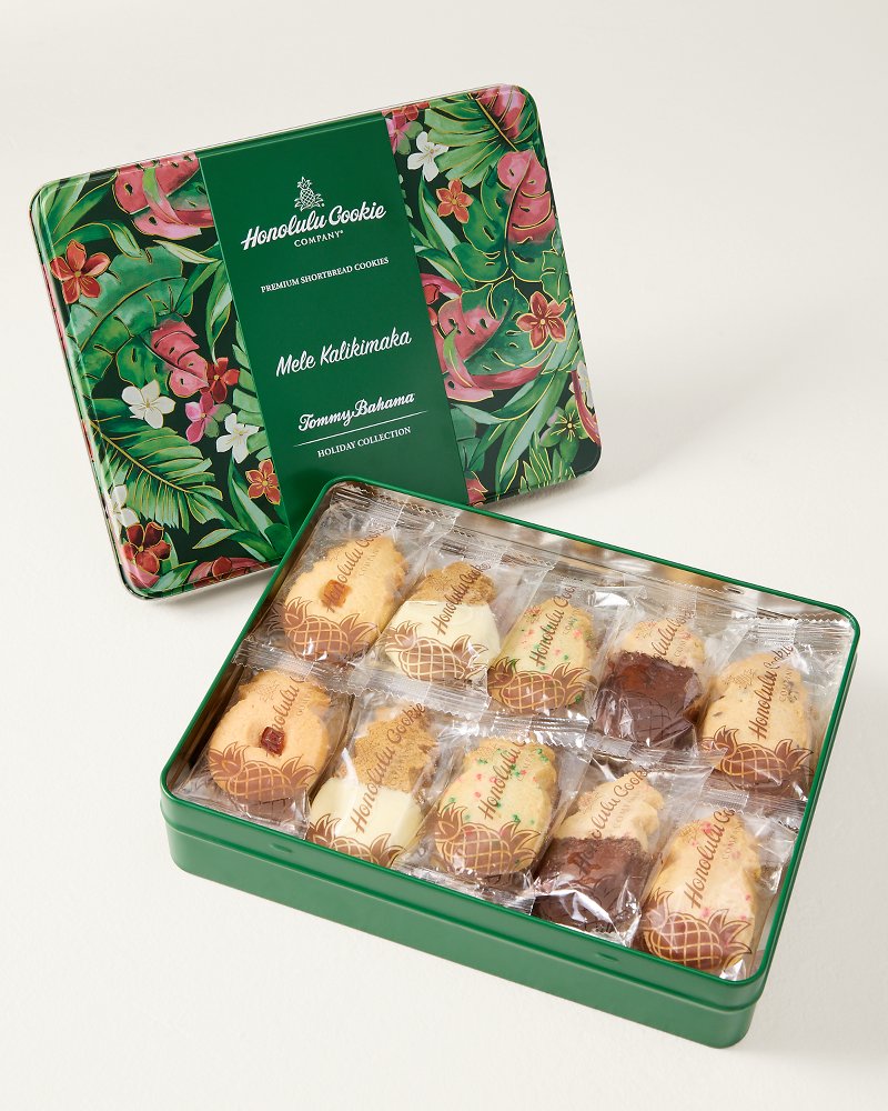 Tommy Bahama x Honolulu Cookie Company Mele Kalikimaka Cookie Tin