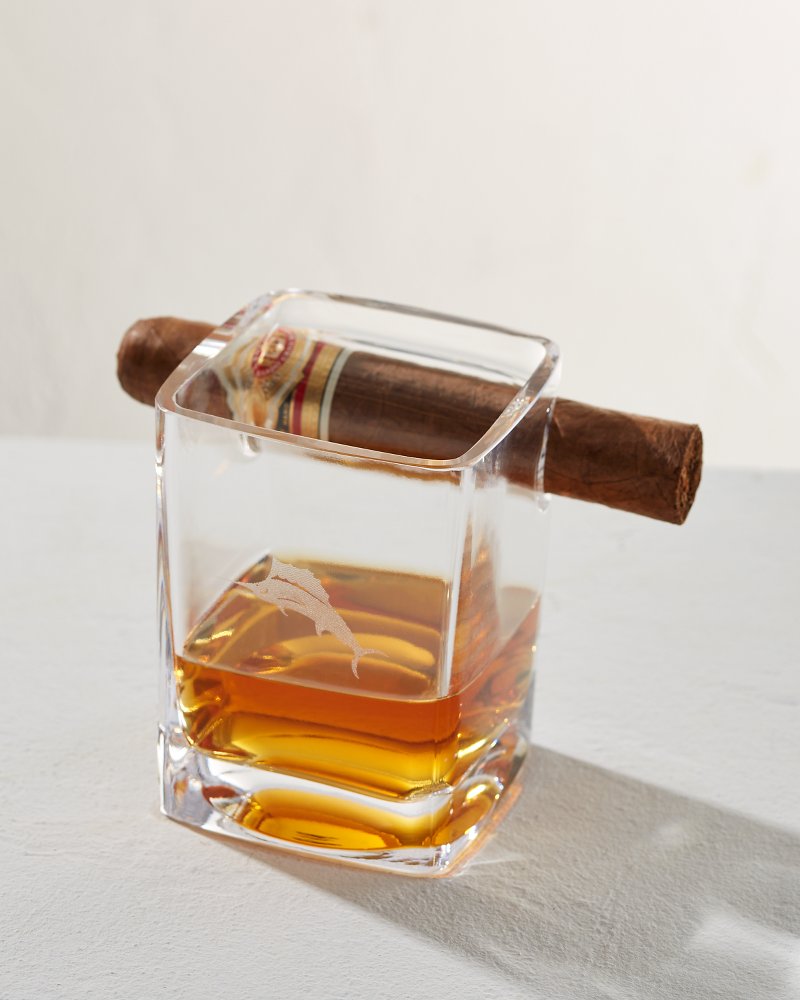 Etched Marlin Corkcicle® Cigar Glass