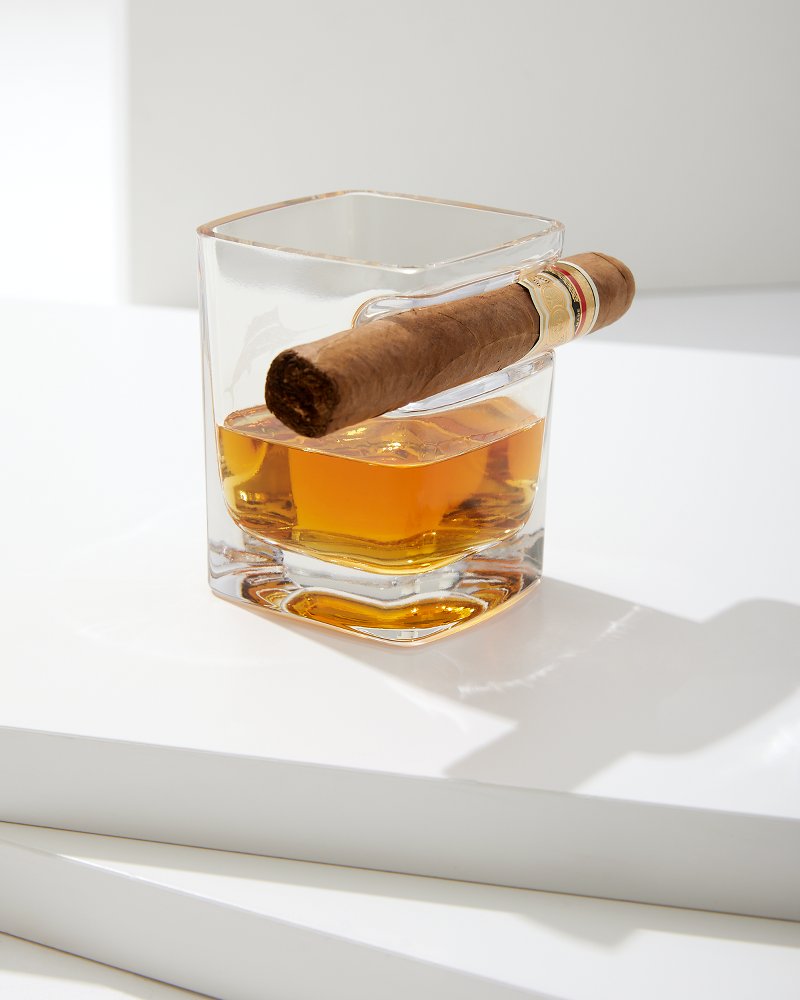 Tommy Bahama Etched Marlin Corkcicle Cigar Glass