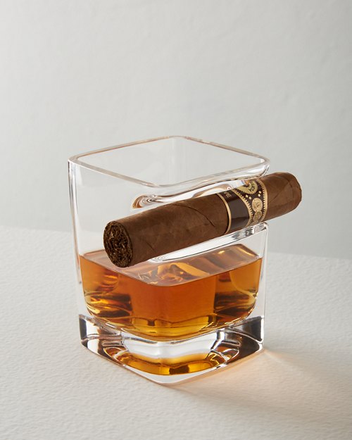 Corkcicle® Cigar Rest Whiskey Wedge Glass