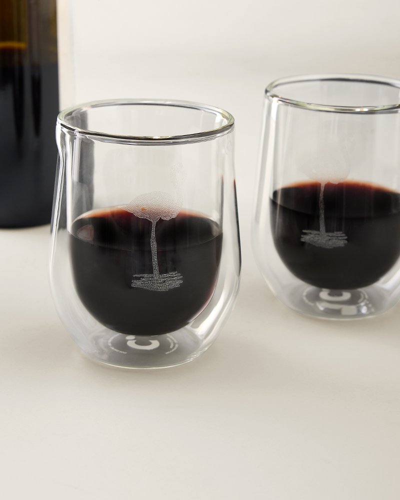 Flamingo Stemless Glasses - Set of 2