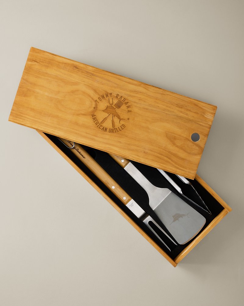Tommy Bahama Bamboo BBQ Tool Set