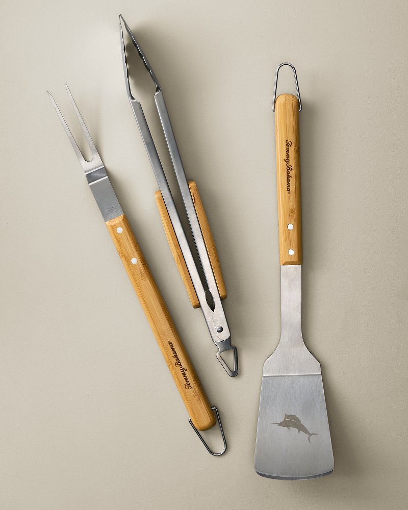Tommy Bahama Bamboo BBQ Tool Set