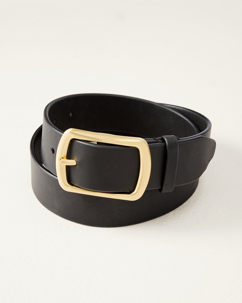 Siren Black Leather Belt