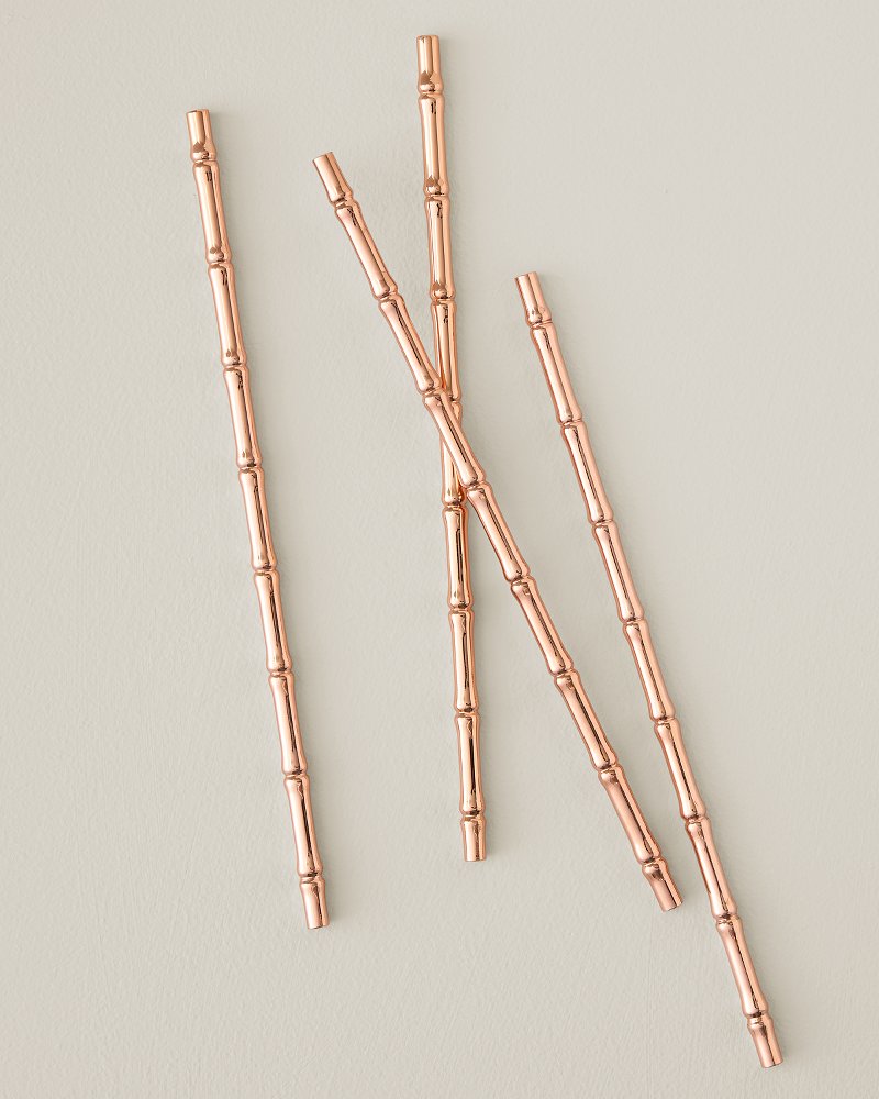 Viski Bamboo-Inspired Straws - Set of 4