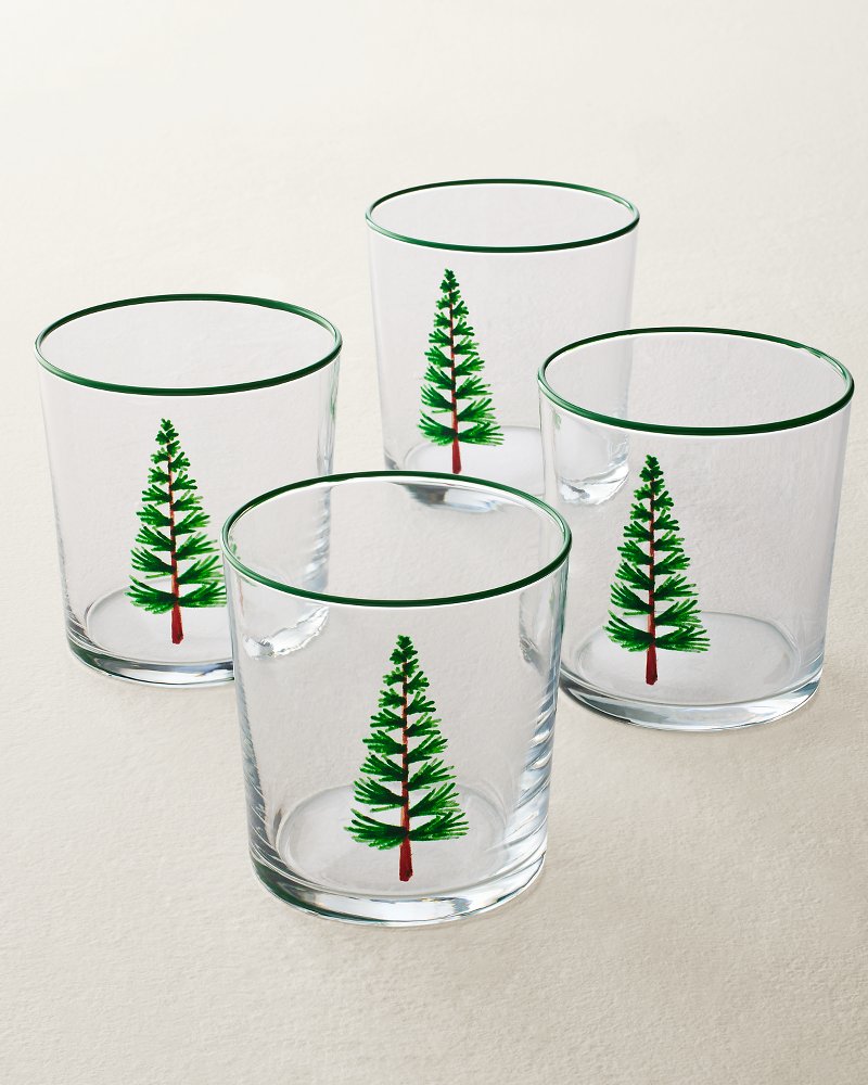 Festive Tree Glasses - Set of 4