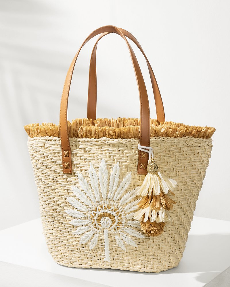 Straw & Fringe Callawassie Palmetto Tote